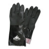 MCR Safety 14" BLACK DOUBLE-DIPPEDPVC GLOVES JERSEY LINE, 12 Pair, #6300SJ