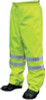 MCR Safety Pro Grade Rain Pants, Polyester/Polyurethane, Hi-Viz Lime, 2X-Large, 1/EA, #598RPWX2