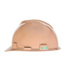 MSA V-Gard Hard Hat, Slotted Cap w/ Staz-On Suspension, Tan #461180