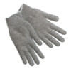 MCR Safety Knit Gloves, Large, Hemmed, Heavy Weight, Gray, 12 Pair, #9507LM