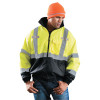 OccuNomix Three-Way Black Bottom Bomber Jacket, 2X-Large, Black/Yellow, 1/EA, #LUXETJBJRBY2X