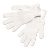 MCR Safety String-Knit Gloves, Large, Hemmed, Regular Weight, Natural, 12 Pair, #9500LM