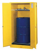 Justrite Vertical Drum Safety Cabinets, Manual-Closing Cabinet, 1 55-Gallon Drum, 2 Doors, 1/EA, #896260