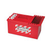 Brady METAL STORAGE LOCK BOX,SMALL,RED, 1/EA, #105716