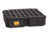 Eagle Mfg Drum Modular Spill Platforms w/o Drain, Black, 2,000 lbs, 15 gal, 26 1/4" x 26", 1/EA, #1633B