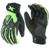 WEST CHESTER Extreme Work Strike ProteX with XLock Cuff, X-Large, Black/Lime Green, 1/PR, #89306XL