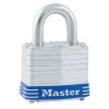 Master Lock No. 3 Laminated Steel Pin Tumbler Padlocks,9/32" Dia, 3/4"L X 5/8"W, Keyed Diff, 6/BX, #3
