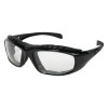 MCR Safety Hornet DX Safety Glasses, Clear Lens, Duramass Anti-Fog, Black Frame, 12/DZ, #HDX110AF