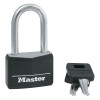 Master Lock Covered Solid Body Padlock, 1/4 in Diam., 1 1/2 in L x 13/16 in W, Black, 4/BX, #141DLF