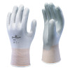 SHOWA Atlas Assembly Grip 370W Nitrile-Coated Gloves, Medium, Gray/White, 12 Pair, #370WM07