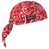 Ergodyne Chill-Its 6615 High-Performance Dew Rags, 6 in X 20 in, Red Western, 6/CA, #12479
