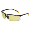 3M Privo Safety Eyewear, Amber Lens, Polycarbonate, Anti-Fog, Black Frame, 20/CA, #7000052818