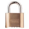 Master Lock No. 175 Combination Brass Padlocks, 5/16 in Diam., 1 in L X 1 in W, Steel, 6/BOX, #175