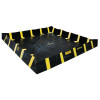 Justrite QuickBerm Spill Containment Berms, Black/Yellow, 745 gal, 10 ft x 120 in, 1/EA, #28542