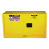 Justrite Yellow Piggyback Safety Cabinets, Self-Closing Cabinet, 17 Gallon, 1/EA, #891720