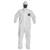 DuPont ProShield 50 Hooded Coveralls w/Elastic Wrists/Ankles and Storm Flap,White,Lg, 25/CA, #NB127SWHLG002500