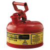 Justrite Type I Safety Cans, Flammables, 1 gal, Red, 1/EA, #7110100
