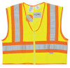 MCR Safety Luminator Class II Flame Resistant Vests, Medium, Fluorescent Lime, 50/CA, #WCCL2LFRM