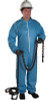 West Chester FR Protective Coveralls, Blue, 2XL, w/Hood, Elastic Wrists/Ankles, Zip Front, 25/CA, #31062XL