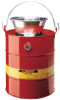 Justrite Drain Cans, Flammable Waste Can, 3 gal, Red, Funnel, 1/CAN, #10903