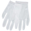 MCR Safety Low Lint Inspectors Gloves, Large, White, Nylon, 12 Pair, #8700L