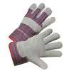 Anchor Products 2000 Series Leather Palm Gloves, Large, Cowhide, Leather, Gray, Striped Back, 12 Pair, #857500SC