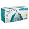 Ansell Touch N Tuff Disposable Gloves, Powder Free, Nitrile, 4 mil, 7.5 - 8, Green, 1/BX, #105078