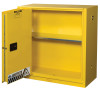 Justrite Yellow Safety Cabinets for Flammables, Self-Closing Cabinet, 30 Gallon, 1 Door, 1/EA, #893080