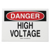 Brady Health & Safety Signs, Danger - High Voltage, 7X10 Polyester Sticker, 1/EA, #84876