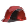 MSA Specialty V-Gard Protective Caps, 4 Point, Cap, Black/Red, 1/EA, #10101535