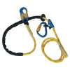 Capital Safety Pole Climber's Adj Rope Pos Lanyard, 8 ft, Snap Hook, 310lb Cap, Yellow/Blue, 1/EA, #1234071