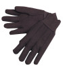 Anchor Products Jersey Gloves, Men's, 100% Cotton w/Fleece Lining, Brown/Red, 12 Pair, #755c