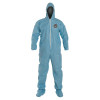 DuPont Tempro Coveralls with Attached Hood and Integrated Socks, Blue, Medium, 25/CA, #TM122SBUMD002500