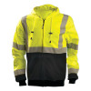 OccuNomix Medium Hi-Viz Yellow 100% ANSI Polyester/Fleece Black Bottom Sweatshirt, 1/EA, #LUXSWTHZBKYM