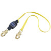 Capital Safety Force2 Shock Absorbing Lanyard, 6 ft, Snap Hooks, 310lb Cap, Navy Blue/Yellow, 1/EA, #1246167