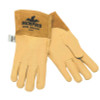 MCR Safety Big Buck MIG/TIG Welding Gloves, Deerskin & Cowskin Leather, L, Gldn Cream/Brown, 12 Pair, #4984L