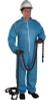 West Chester FR Protective Coveralls, Blue, XL, w/Hood/Boots, Elastic Wrists/Ankles, Zip, 25/CA, #3109XL