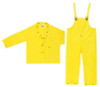 MCR Safety Three-Piece Rain Suit, Jacket/Hood/Pants, 0.28 mm PVC/Nylon, Yellow, X-Large, 1/EA, #3003XL