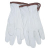 MCR Safety Goatskin Drivers Gloves, Goatskin/Poly/Cotton, XXL, White/Yellow, 12 Pair, #3601XXL