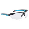 Bolle TRYON Safety Glasses, Clear Lens, Anti-Fog/Anti-Scratch, Black Frame, TPR, 10/BX, #40301