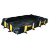 Justrite Rigid-Lock QuickBerm Spill Containment Berms, Black, 355 gal, 8 ft x 6 ft, 1/EA, #28516