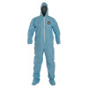 DuPont Tempro Coveralls with Attached Hood and Integrated Socks, Blue, Large, 25/CA, #TM122SBULG002500