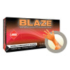 Ansell Blaze N48 Nitrile Exam Gloves, Beaded, Large, Orange, 100/BX, #N483