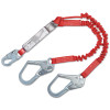 Capital Safety PRO Pack Elastic 100 Tie-Off Shock Absorbing Lanyards, 6 ft, Snap Hook, 310 lb, 1/EA, #1342125