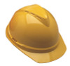 MSA V-Gard 500 Vented Hard Hat Cap Style, 4 Point Fas-Trac, Yellow, 1/EA, #10034020