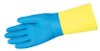 MCR Safety Chem-Tech Neoprene Over Latex Gloves, Blue/Yellow, Large, 12 Pair, #5409S