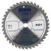Irwin® Classic Series Portable Corded Carbide Saw Blade, 7-1/4", 40T, #IR-15230ZR (5/Pkg)