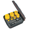 L.S. Starrett Fast Cut Plumbers Holesaw Kits, 3/4 in - 2 1/4 in Cut Diam, 1/EA, #KFC07031N