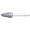 Pferd Carbide Tree/Radius Shaped Bur Bit, 1/2"Dia. x 1"L Cut, 3R Double Cut, 1/EA, #22754