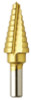 Bosch Tool Corporation Titanium Coated Step Drill Bits, 1/4 in-3/4 in, 9 Steps, 1/EA, #SDT3